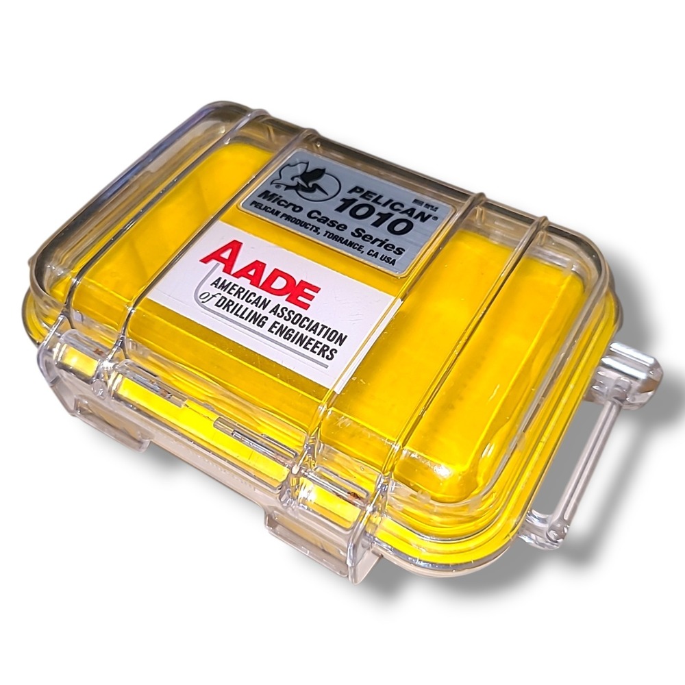 Pelican 1010 Micro Case Clear Yellow Waterproof Hard Case AADE Promo USA EUC
